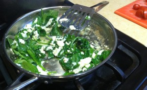 egg whites with spinach